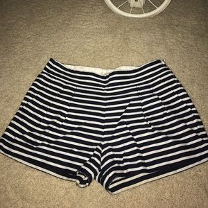 Navy and white striped Jcrew shorts